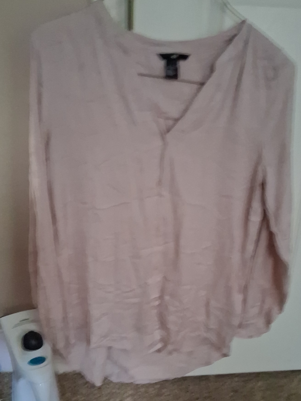 H&M Blush Pink V-Neck Long Sleeve Tunic